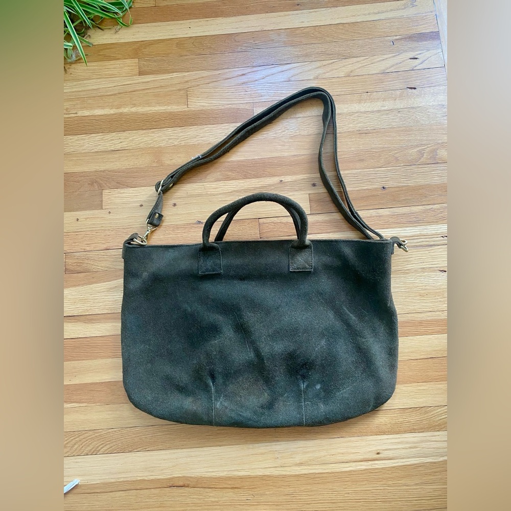 Parker Clay Riviera Bag, Olive Suede